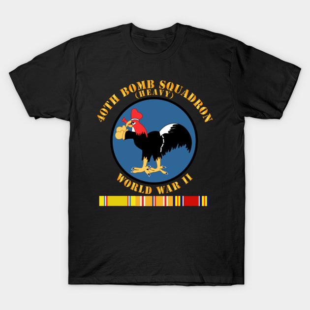 AAC - 40th Bomb Squadron - WWII w PAC SVC T-Shirt by twix123844